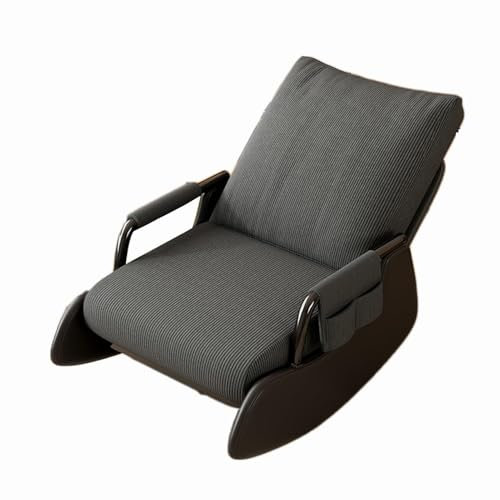 Adjustable Floor Gaming Couch - Versatile Folding Sofa Sleeper Bed for Living Room, Bedroom, and Balcony - Convertible Chaise Lounge with Sturdy Metal Frame(Dark Gray,58x58x75cm)