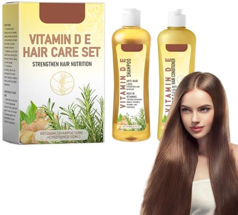 Biotin Shampoo + Spülung, Kräftigendes Haarshampoo für Feines & Dünnes Haar, Repair Shampoo, Conditioner, Haarspülung Mit Rosmarin-Extrakt, Nährt die Haarwurzeln, Repariert Haarschäden