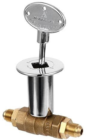 POPETPOP Gas Shut Off Ventil Kugelhahn Für Feuerstelle Mit Schlüssel Und Npt Kupplung Einstellbares Absperrventil Für Nordamerikanische Gas-feuerstellen Braziers Und Kaminumschaltung