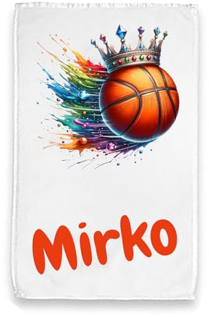 Mr. Gadgets Personalisiertes Handtuch mit Namen - Badetücher personalisiert - 30 x 50 cm - (Basket)