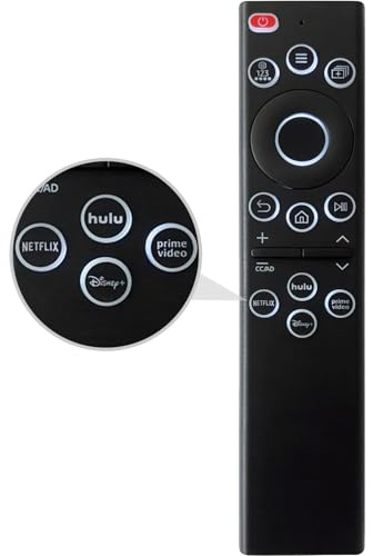 Universal Backlit Remote Control Replacement for Samsung Smart TV Remote with Shortcut Buttons Netflix, Hulu, Disney+, Prime Video, Black