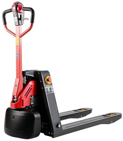 ZZlei2yu-12 Hand Pump Push Pallet Truck Full Electric Pallet Jack, Lithium Power Pallet Truck for Material Handling, Warehouse, Supermarket 3300LBS Capacity Pallet Jack(56cm)