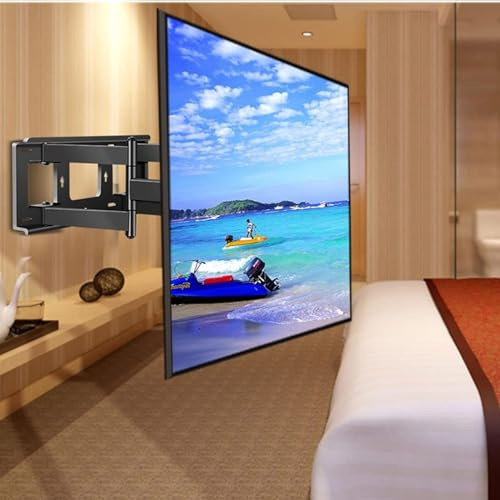 GDMDPTE Verstellbare TV-Wandhalterung – für 70-120 Zoll LCD-TV-Wandhalterung, TV-Halterung mit Zwei schwenkbaren, schwenkbaren und neigbaren 6 Armen, Max. Vesa 1000 x 600 mm, Tragkraft bis 130 kg