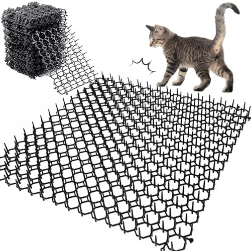 12 Pièces Grilles Anti-Épines Contre Les Chats 20 x 15 Cm Tapis Anti Chat Tapis Anti-Chat avec Pointes Pic an-ti Chat an-ti C Hat avec Pointes Tapis Répulsif C Hat pour l'Intérieur Et l'Extérieur