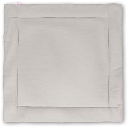babybay Krabbeldecke 120x120 cm Waffelpiqué, weißgrau
