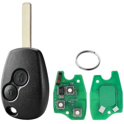 2Button Remote Key Fob For Renault Trafic Master Kangoo Modus Clio Twingo | With PCF7947 Chip&VA2 Blade Replacement Dacia Sandero,Duster,Logan,Vauxhall Movano Key Fob