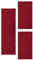 HomebyHome Bettumrandung Schlafzimmer 3 teilig Teppich Rot - Waschbarer Bettumrandung Teppich Läufer Set Extra Flauschig Bettvorleger Schlafzimmer Bettset:
