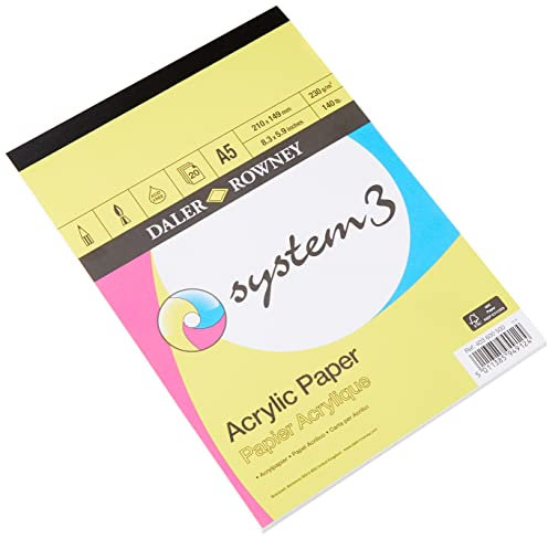 Daler Rowney SYS3 403600500 System 3 Bloc de peinture pour peintures acryliques A5