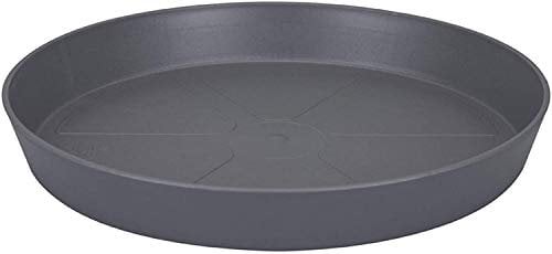 4 x Heavy Duty BLACK Small / Large Plastic Saucer Planter Plant Pot Saucers Water Tray Base (45cm)