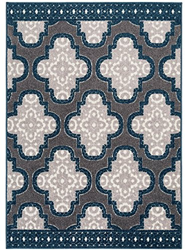 benuta In- & Outdoor-Teppich Summer Grau 133x190 cm | Moderner Teppich für Wohn- und Schlafzimmer