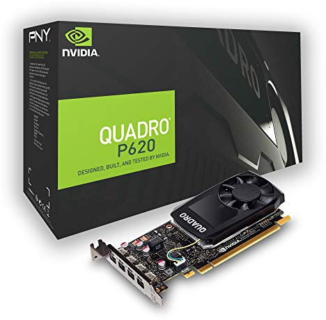 PNY Technologies VCQP620DVI-PB Quadro P620 2048 GDDR5 Low Profile 4x mini DP 1.4 - Black