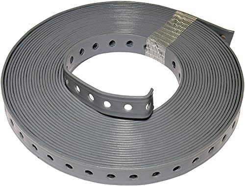 rohrfix-24 1 Rolle (10 m) Lochband kunststoffummantelt grau (27 mm)