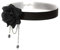 Collana girocollo da donna, con elegante rosa e pendente fino alla clavicola, in stile gotico Lolita, retrò, ideale come regalo di Natale Misura unica Nero