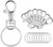 Gimars 20PCS Porte-Clés Chaîne 360 °Pivotants en Acier Inoxydable, Keychain de Crochets Anneaux Détachables avec Boucle pour Voiture/Localisateur de Clés/Décoration/DIY