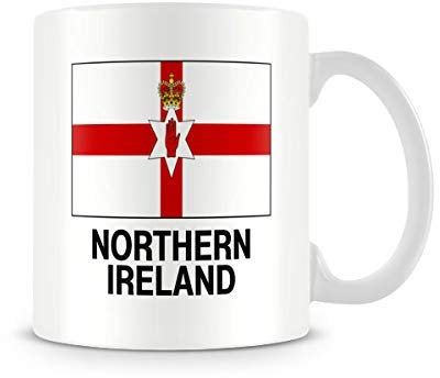 Behind The Glass - Northern Ireland Flag - Printed Mug - Great Gift/Present Idea, Ceramic, 11fl.oz.