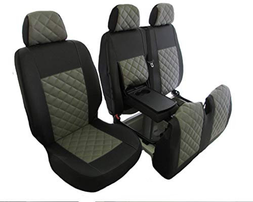 Texmar Designet passend für Mercedes Sprinter Crafter 2006–2018 Rechtslenker-Fahrzeuge 2 + 1 (1 Einzelbett, 1 Doppel) Schwarz