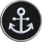 2 x Anker Patches gestickt 45 mm/Aufbügler Aufnäher Patch Flicken Bügelflicken Applikation zum Aufbügeln Aufnähen/Maritim Schiff Schifffahrt See Seefahrt Segeln Marine Meer Boot (Schwarz)