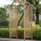 Garden Arch Wooden Pergola Feature Trellis Rose Climbing Plant Archway Natural Tan Wood Arched Support Frame