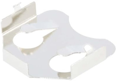 Knopfzellenhalter für 1x CR2012, CR2016, CR2020, CR2025, CR2032 mit Printmontage horizontal 2-Pin Anschluss - silber, Menge:1