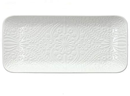 Tognana - Vassoio Porcellana Piatto Rettangolare A SERVIRE Serie Ornament Copenaghen 30 CM