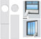 LBG Products Window Seal Plates Kit for Portable AC Units,Plastic Air Conditioner Vent Kit for Sliding Windows and Doors,Adjustable Length Panels for Mobile AC Exhaust Hose(5.9” Diameter)