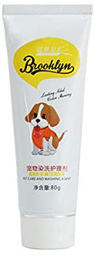 9 Colors Optional Pet Dyeing Cream, Hair Dyeing Cream, Pet Dog Pet Cat Hair Shampoo, Professional DIY Pet Hair Coloring Agent Use for Dogs Cat Grooming 80g/2.8oz (Naranja)
