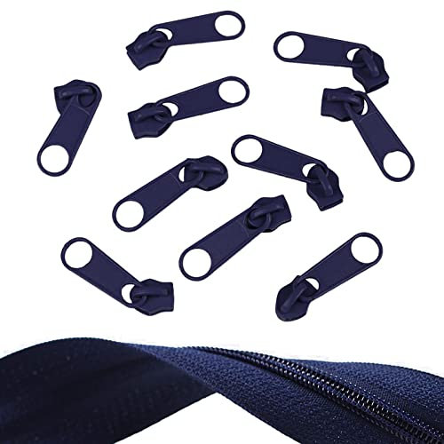 10 Reißverschluss Zipper für Endlosreißverschluss, 5mm, Farbauswahl, Farbe:mitternachtsblau