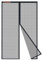 Risareyi Fiberglas Fliegengitter Balkontür 190x230cm, Schwarz Moskitonetz Tür Verstärkt Fliegengitter Tür Magnet Insektenschutz Balkontür Ohne Bohren für Haustür Terrassentür