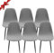 Jaotto Stuhlhussen 6er Set Strech, Esszimmerstühle Bezug Universal Waschbar Abnehmbare,Elegante Stuhlbezug Stuhlabdeckung Antirutsch, Küchenstühle für Büro Esszimmer Wohnzimmer,Diagonale#Blassgrau
