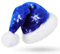 CITÉTOILE Blau Weihnachtsmütze für Erwachsene, Deluxe Velours Nikolausmütze mit Soft Liner, Plüschkrempe Weihnachtsmann Santa Nikolaus Mütze mit Golden Pailletten Schneeflocke für Männer Frauen