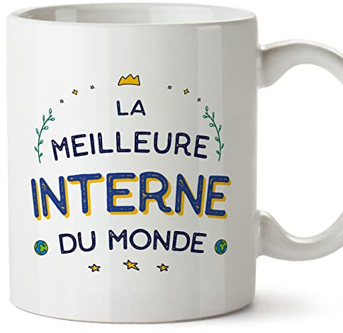 Mugffins Tasses pour INTERNE - En Français - Cadeau original pour INTERNE femme - Meilleur du Monde - 11 oz / 330 ml