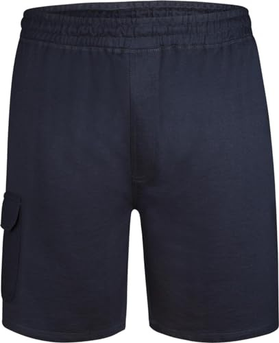D555 Duke Men's John Lightweight Fleece Cotton Cargo Shorts-Blue-3XL