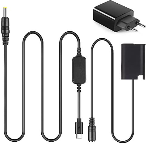 USB-C Adapter DMW-AC8 Netzkabel DMW-DCC17 Dummy-Batteriekoppler PD Adapter Kit Ersetzen Sie die DMW-BLK22-Batterie für Panasonic Lumix S5 GH6 DC-S5 DC-S5K