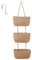 maxant 3-Tier Over the Door Hanging Basket, Wall Mount Storage Organiser Bag, Cotton Rope Woven Solution with Hook, Decorative Baskets for Bedroom, Living Room, Bathroom, Nursery (B), (UD0335)