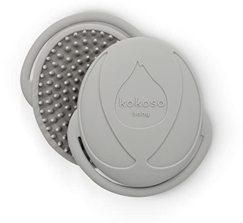 Kokoso Baby Bath Brush - Super Soft Baby Brush - Made from Eco-Friendly Silicone - Gently Removes Flakes and Scales - BPA-Free, Antibacterial, Hypoallergenic - Suitable for Any Age