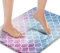 Britimes Badematte mit Farbverlauf, Meerjungfrauen-Schuppenstruktur, rutschfest, niedlich, waschbar, 45,7 x 76,2 cm, für Küche, Schlafzimmer