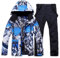 ALSOGO Herren Skianzug Ski Jacke und Hose Set Wasserdichter Schneeanzug Snowboard Jacke Hose Skikleidung Für Männer Black XS