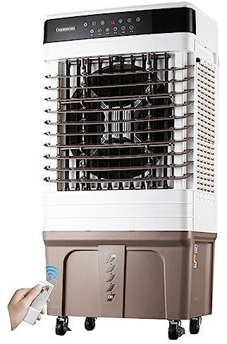 Aire acondicionado sin tubo portatil comercial, enfriador de aire doméstico, con tanque de agua grande de 55 L/70L/80L, climatizador evaporativo enfriamiento eficiente (Size : 370000 air volume remot