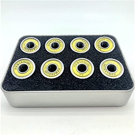 EICOFF Powerslide ILQ-9 608 Kugellager für Slalom Roller Skate 608zz Gold, 16 Stück