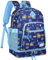 Kasgo Kids Backpack, 2-in-1 Schoolbag Lunch Bag Set Insulated Lunch Backpack for Toddler Boys Girls Bookbag for Preschool Elementary Kindergarten, Blue Cars