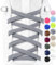 Stepace 2 pares de cordones elásticos sin atar para niños y adultos, cordones de zapatos Ajustables elásticos planos Para Zapatos y Zapatillas Gris 120