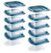 EFISH 10PCS Rechteck Kunststoff Portion Box Sets mit Deckel.Food Aufbewahrungsbox, Behälter Sets, Lebensmittellagerung, Lebensmittelbehälter, Kunststoff-Lebensmittelbehälter (10PCS - 300ml)