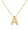 VCCKNB JEWELRY Initialen-Halsketten für Frauen und Mädchen, 14 Karat vergoldet, Buchstaben-Anhänger-Halskette von A-Z, Monogramm-Halsketten, Alphabet-Anfangsschmuck, zierliche, trendige (Gold-A)