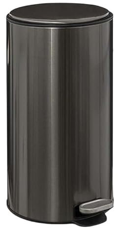 FIVE Simply Smart - Poubelle de Cuisine en Métal Delta 30L Inox Noir