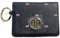 Tommy Hilfiger Brieftasche Kartenhalter Schlüsselring Echtleder Schwarz mit Logo, Schwarz , Tarjetero, Casual