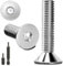 150 tornillos de cabeza avellanada de acero inoxidable, M4 x 20 mm, hexágono interior M4, tornillos de acero inoxidable, cabeza avellanada, tornillos avellanados, DIN 7991/ISO 10642, con 2 unidades,