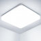 OUILA Plafon LED Techo, 20W 2000LM 6500K, IP44 Blanco Frío Cuadrado Ultra Delgado Luz LED Techo Para Salon Baño Balcón Dormitorio Pasillo Cocina