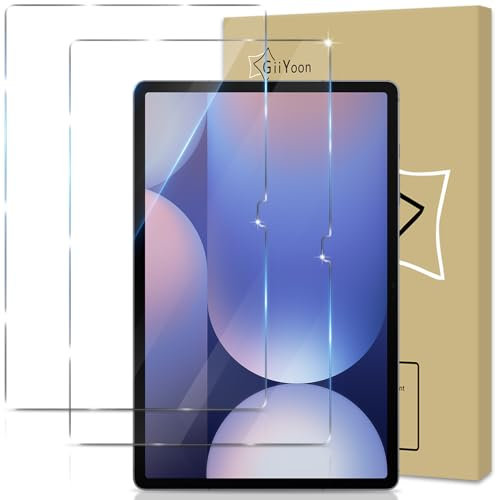 GiiYoon Lot de 2, Verre Trempé pour Samsung Galaxy Tab S10 Plus/Tab S9 Plus/Tab S9 FE Plus 12,4 Pouces, Vitre Protecteur 9H Dureté, Film Protection écran Pour Samsung Galaxy Tab S10+/Tab S9+/S9 FE+