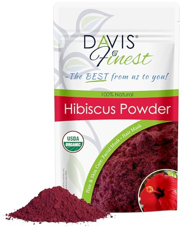 Davis Finest Organic Hibiscus Powder 250g, Hair, Skin, Body Care, Facial Mask, Face Pack, Hair Growth, Shine & Condition