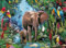 AveJoys 1000 Piece Elephant Parrot in The Rainforest Jigsaw Puzzle, 27.56 x 19.69 Inch, Realistic Style, 1000 Count, 8 Years and Up